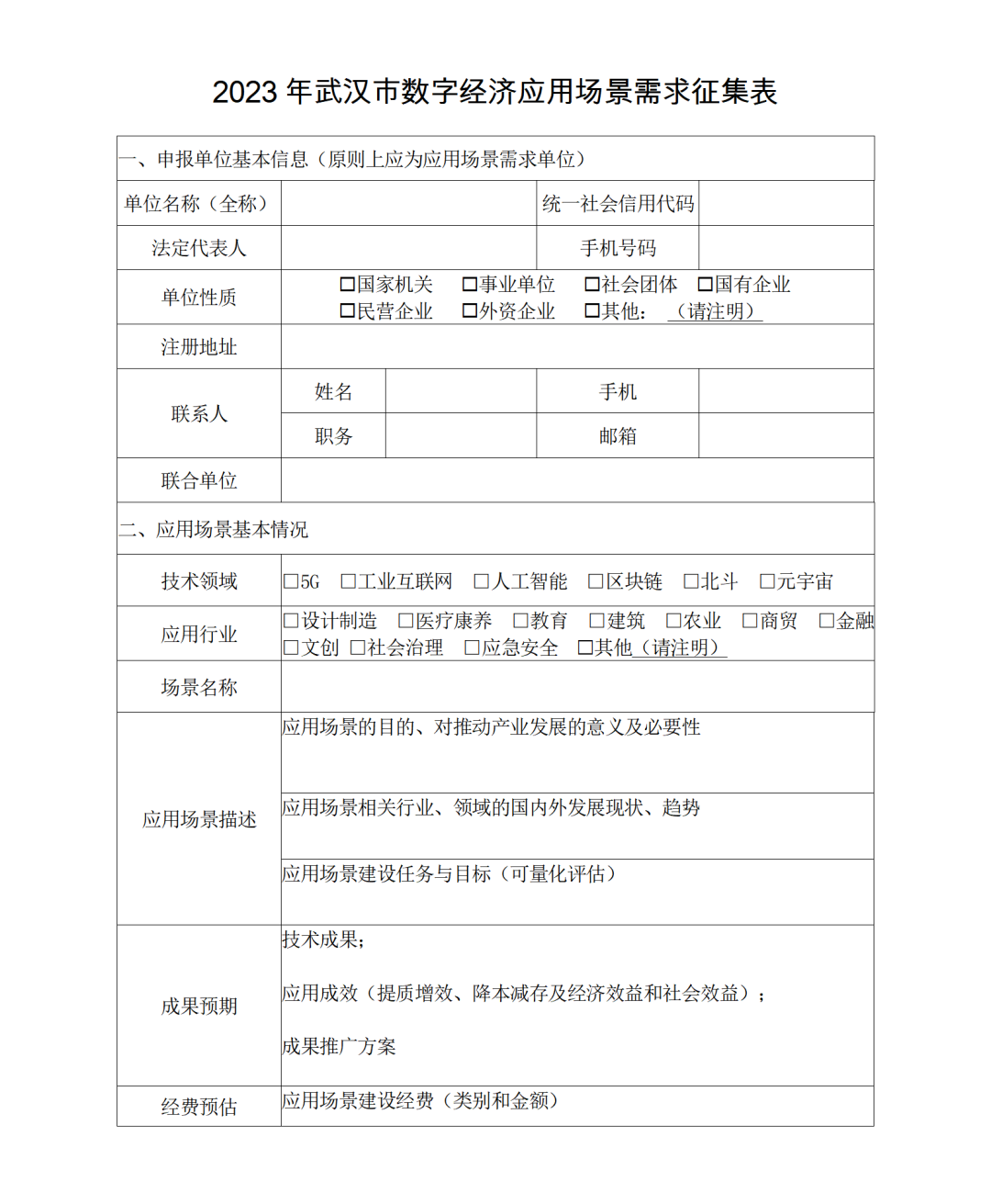 东西湖区关于征集武汉市数字经济应用场景需求的通知