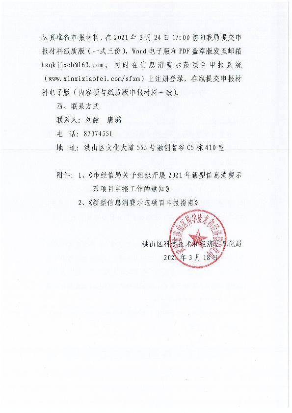 洪山区2021年新型信息消费示范项目申报工作的通知_2.jpg